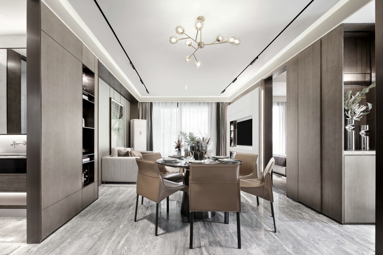 現(xiàn)代輕奢風格室內(nèi)設計家裝案例-餐廳 現(xiàn)代輕奢風格室內(nèi)設計家裝案例-餐廳