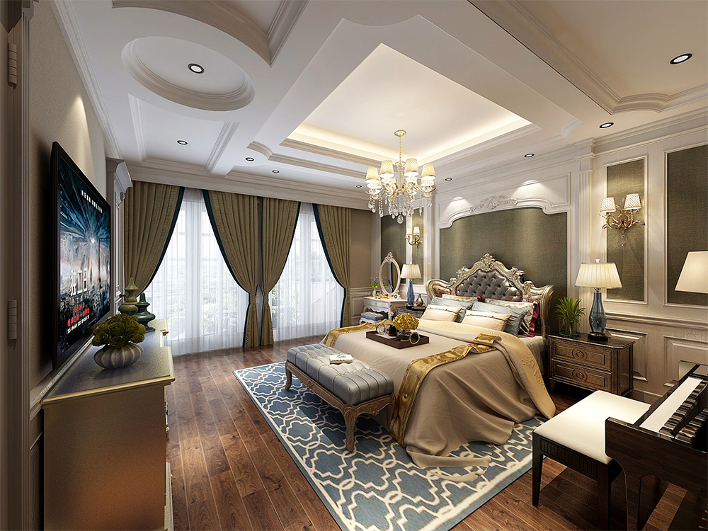 裝修案例經典美式風格別墅裝修效果圖-公主房裝飾 裝修案例經典美式風格別墅裝修效果圖-公主房裝飾