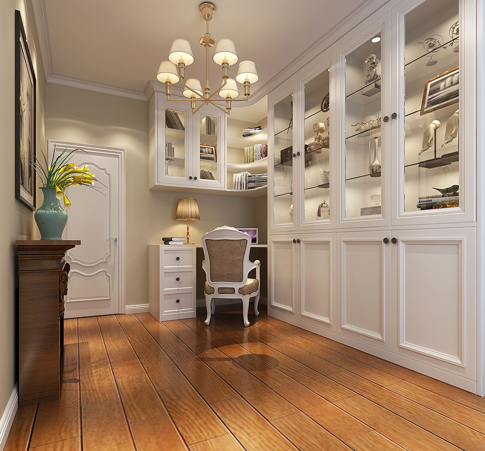 裝修公司簡歐風格室內(nèi)裝修效果圖-書房 裝修公司簡歐風格室內(nèi)裝修效果圖-書房