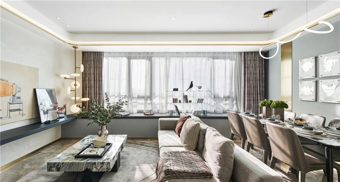 現代輕奢風格家裝設計室內裝修效果圖-客廳 現代輕奢風格家裝設計室內裝修效果圖-客廳