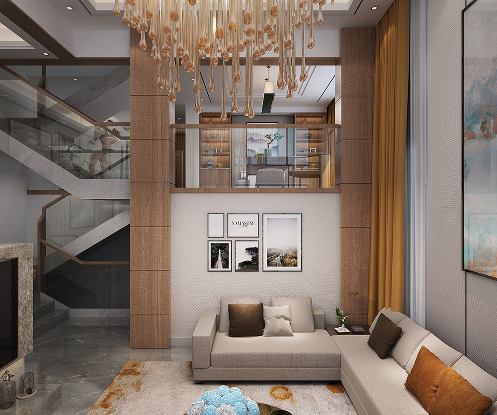 輕奢風格別墅裝修設計效果圖-碧桂園翠錦豪庭別墅470平米-別墅客廳裝修設計 輕奢風格別墅裝修設計效果圖-碧桂園翠錦豪庭別墅470平米-別墅客廳裝修設計