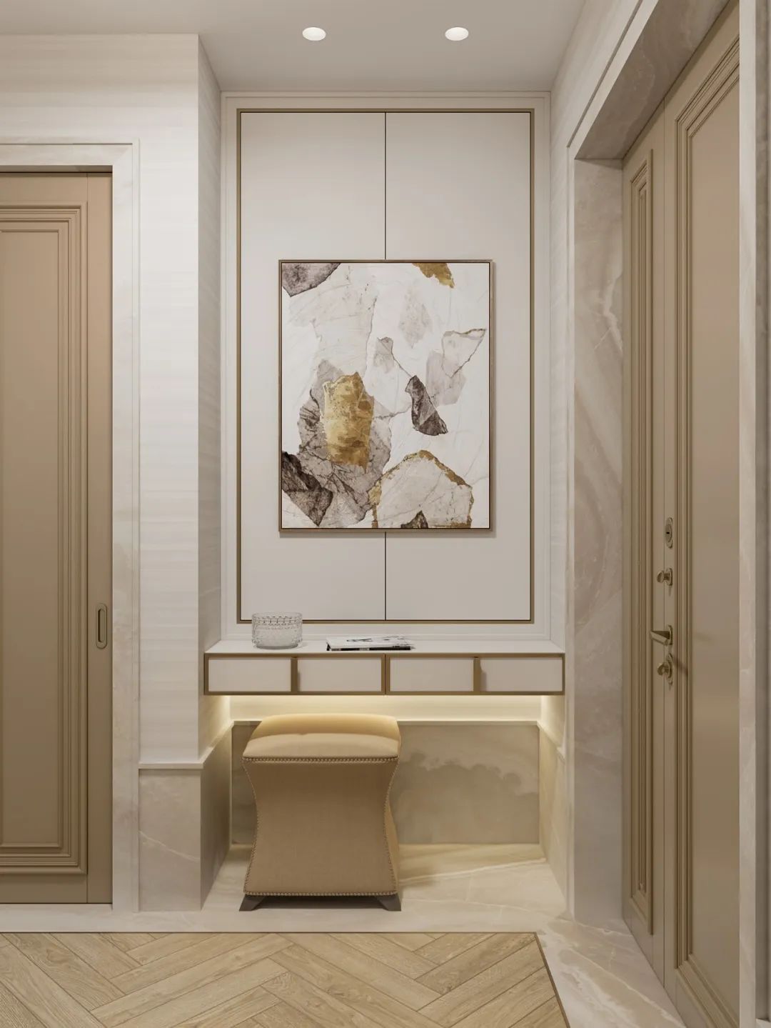 現代輕奢風格家裝設計室內裝修效果圖-玄關 現代輕奢風格家裝設計室內裝修效果圖-玄關