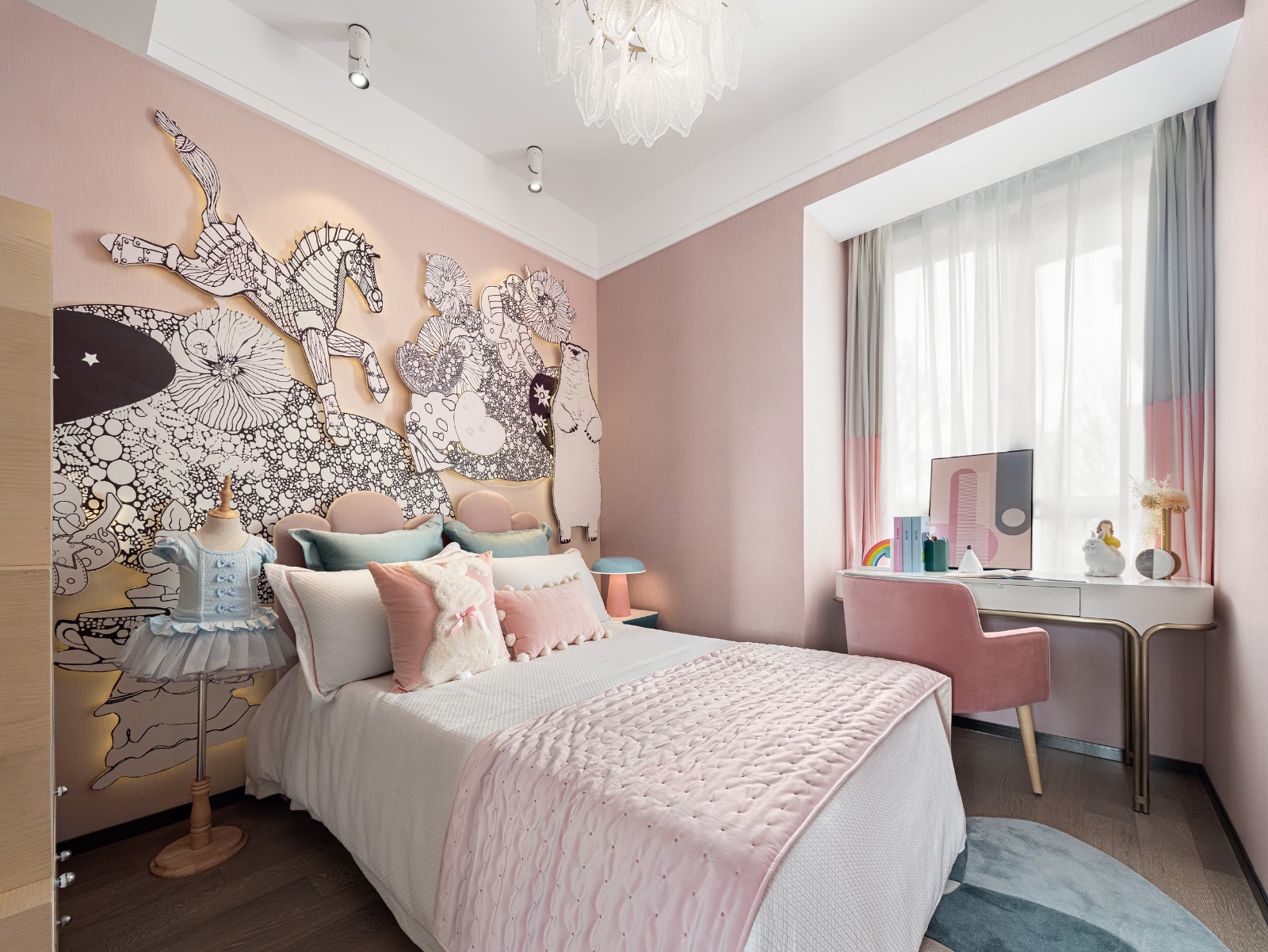 現代輕奢風格室內設計家裝案例-兒童房 現代輕奢風格室內設計家裝案例-兒童房