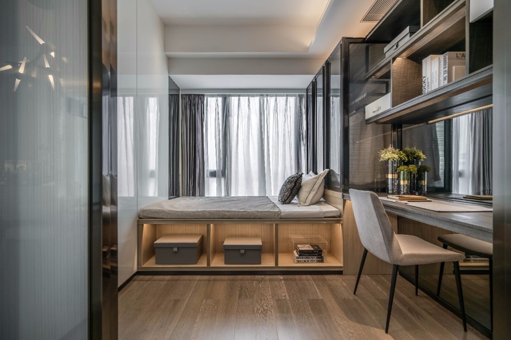 現(xiàn)代簡約風(fēng)格室內(nèi)設(shè)計家裝案例-次臥 現(xiàn)代簡約風(fēng)格室內(nèi)設(shè)計家裝案例-次臥