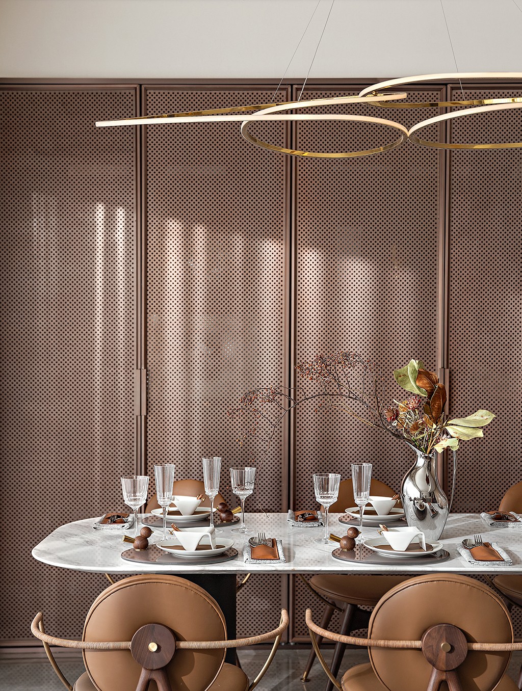 現代輕奢風格家裝設計室內裝修效果圖-餐廳 現代輕奢風格家裝設計室內裝修效果圖-餐廳