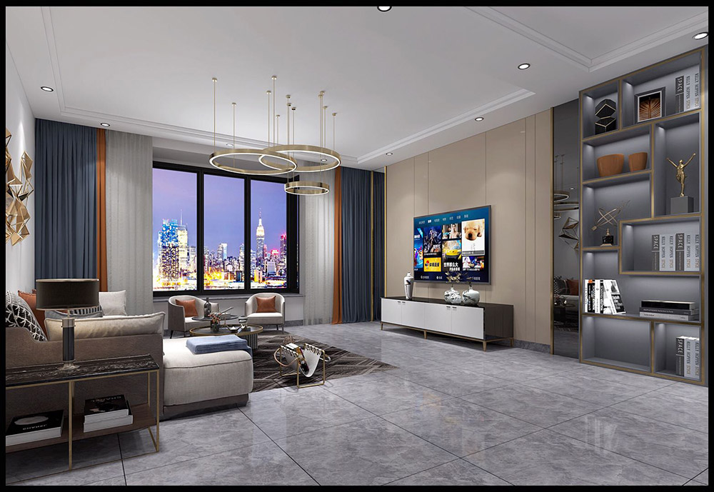 輕奢風(fēng)格室內(nèi)裝修效果圖-雙河小區(qū)平層150平米-客廳 輕奢風(fēng)格室內(nèi)裝修效果圖-雙河小區(qū)平層150平米-客廳