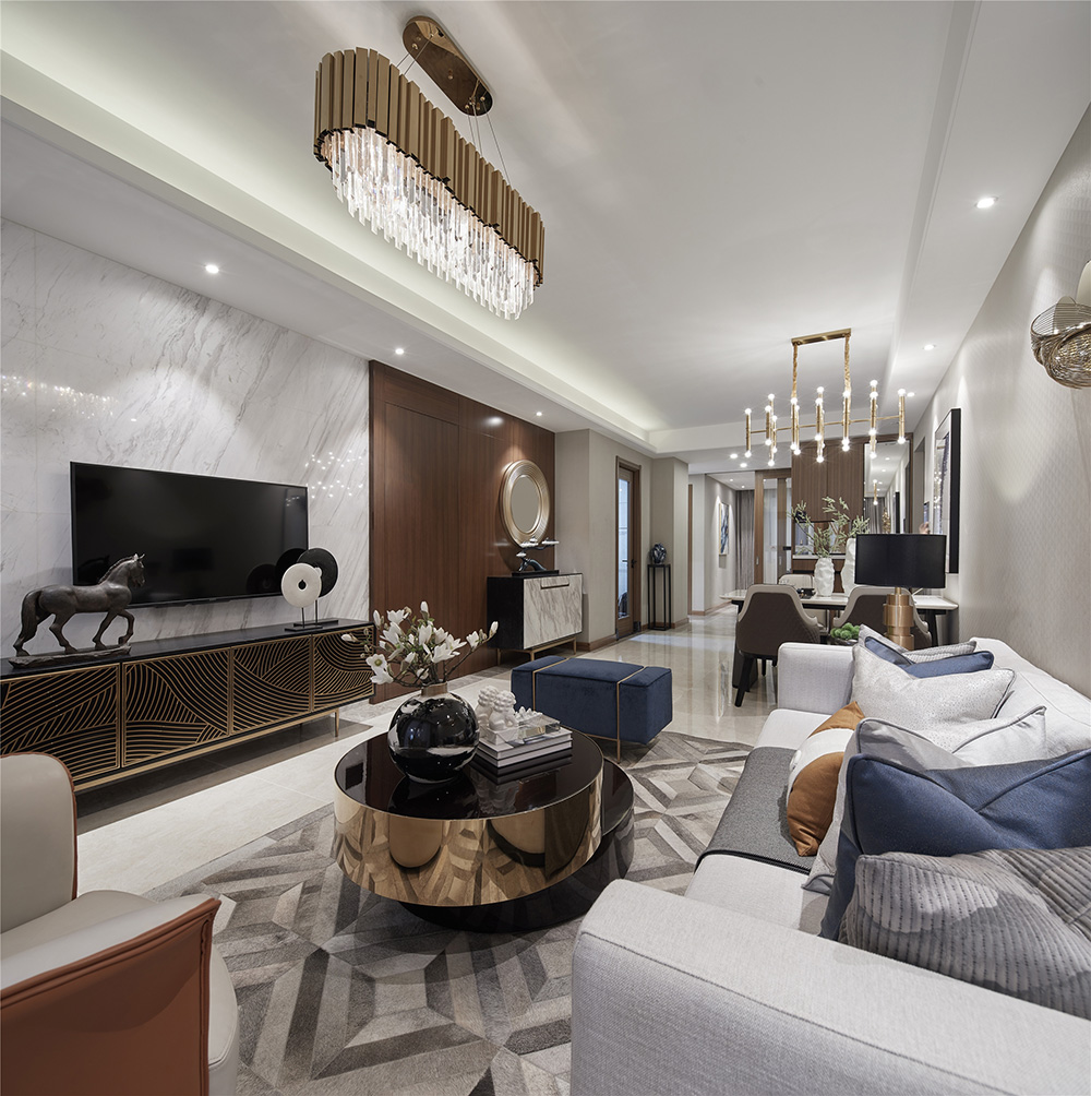 現(xiàn)代簡約風(fēng)格室內(nèi)裝修效果圖-恒大新城二居95平米-客廳 現(xiàn)代簡約風(fēng)格室內(nèi)裝修效果圖-恒大新城二居95平米-客廳