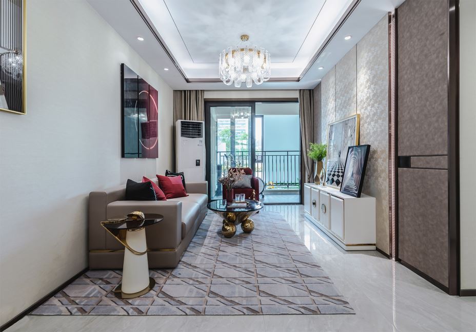 江門市柏麗灣輕奢風格三居室裝修案例