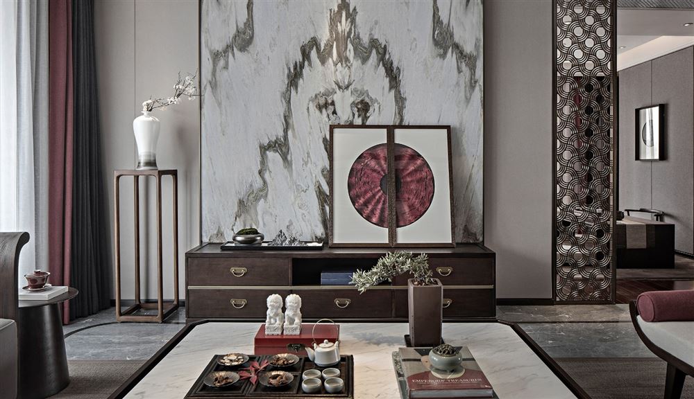 昭通市祥龍苑新中式風格四居室裝修案例