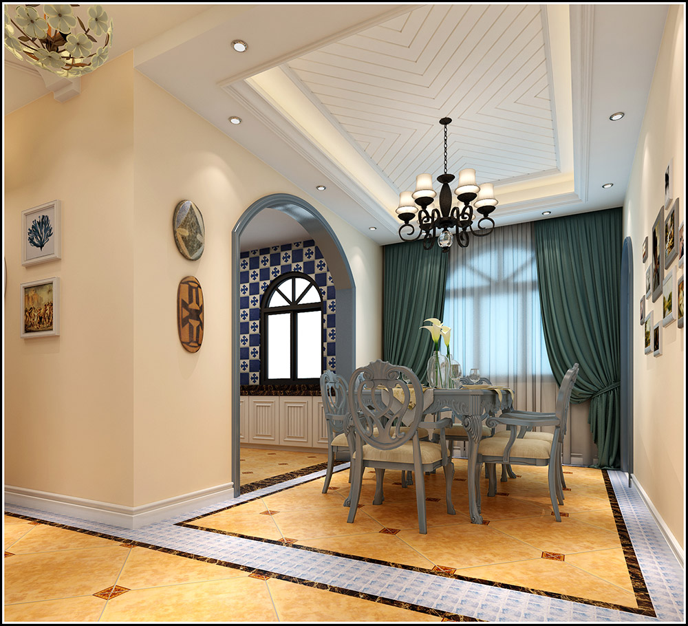 大同鉑藍郡別墅410平米地中海風格裝修案例-餐廳 大同鉑藍郡別墅410平米地中海風格裝修案例-餐廳