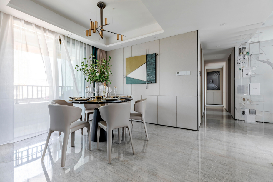 現(xiàn)代輕奢風(fēng)格室內(nèi)家裝案例效果圖-餐廳 現(xiàn)代輕奢風(fēng)格室內(nèi)家裝案例效果圖-餐廳