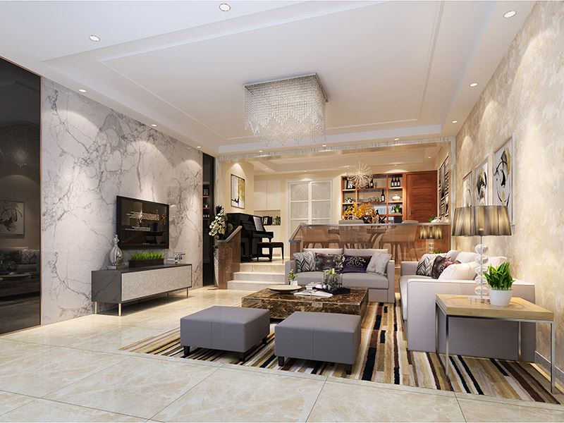 佛山市時代愛車小鎮(佛山)現代簡約風格復式裝修案例