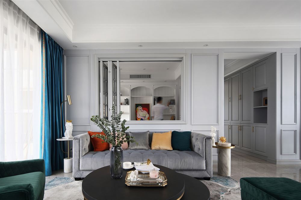 江門市江海怡景灣美式風格三居室裝修案例