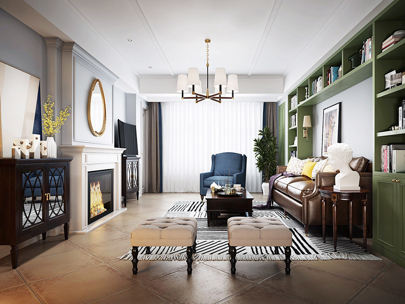 邦泰國際社區(qū)三居122平米美式風(fēng)格裝修案例-客廳 邦泰國際社區(qū)三居122平米美式風(fēng)格裝修案例-客廳