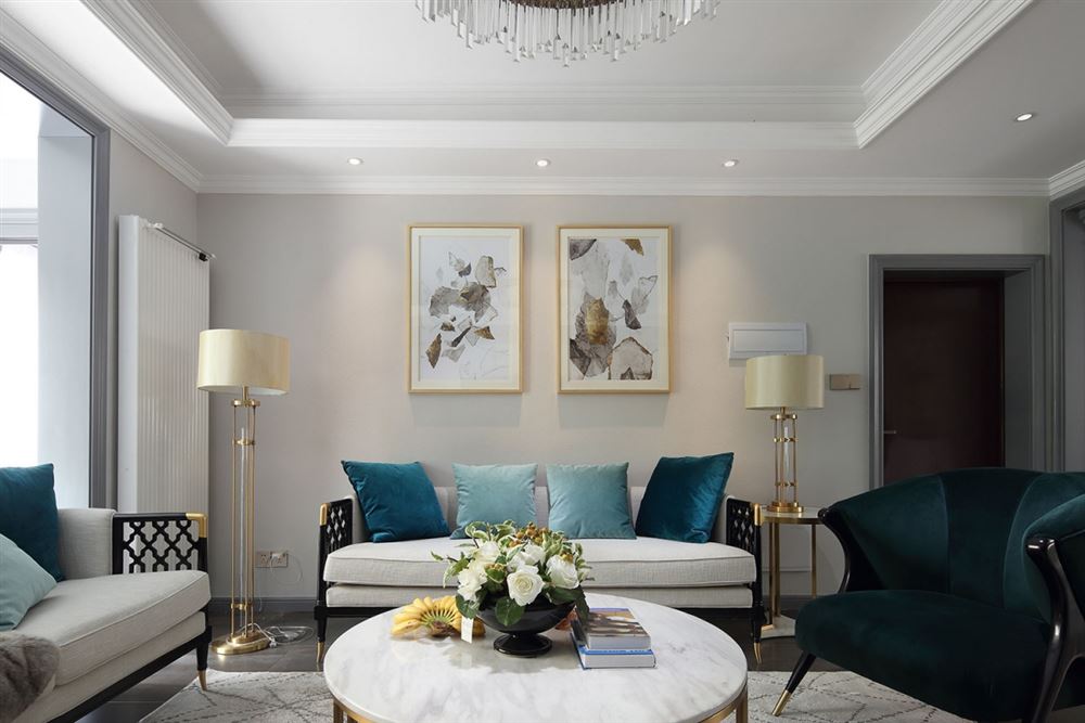 惠州市碧桂園天麓山棲花園輕奢風格三居室裝修案例