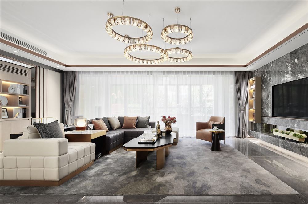 佛山市翡翠西江輕奢風格四居室裝修案例