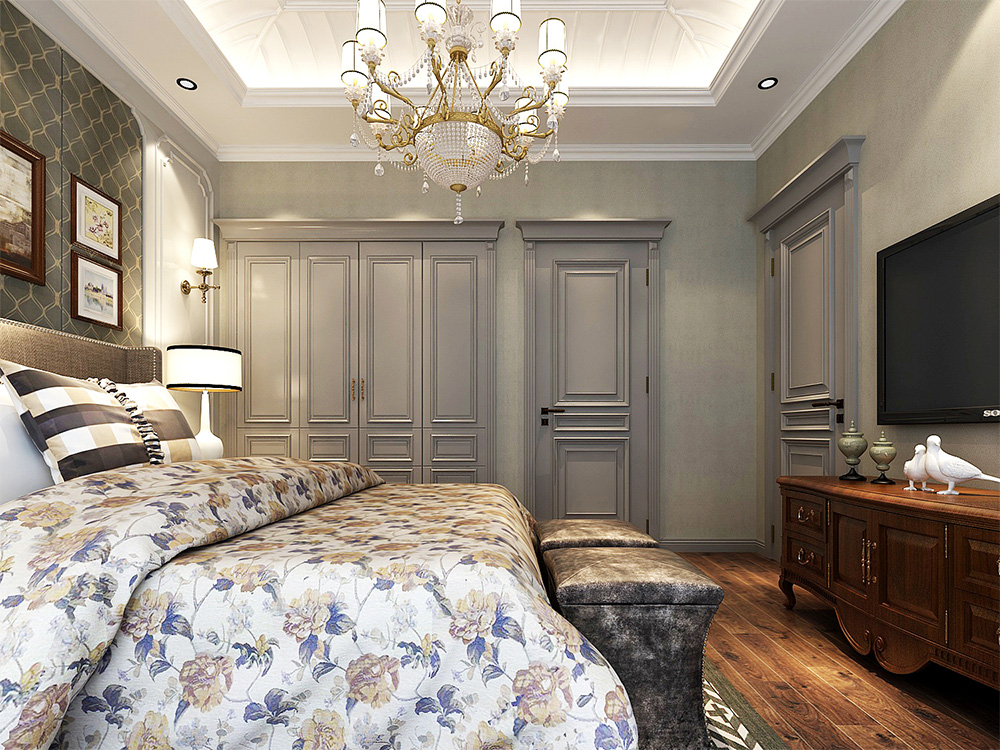 裝修案例經典美式風格別墅裝修效果圖-次臥 裝修案例經典美式風格別墅裝修效果圖-次臥