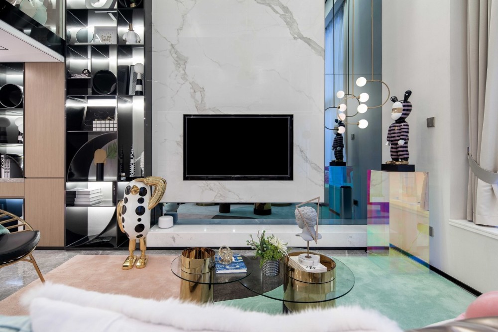 現(xiàn)代輕奢風(fēng)格室內(nèi)家裝案例效果圖-客廳 現(xiàn)代輕奢風(fēng)格室內(nèi)家裝案例效果圖-客廳