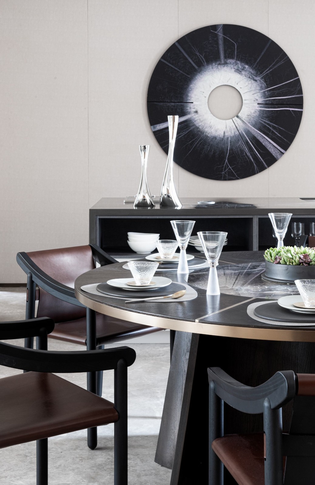 新中式風格家裝設計室內裝修效果圖-餐廳 新中式風格家裝設計室內裝修效果圖-餐廳