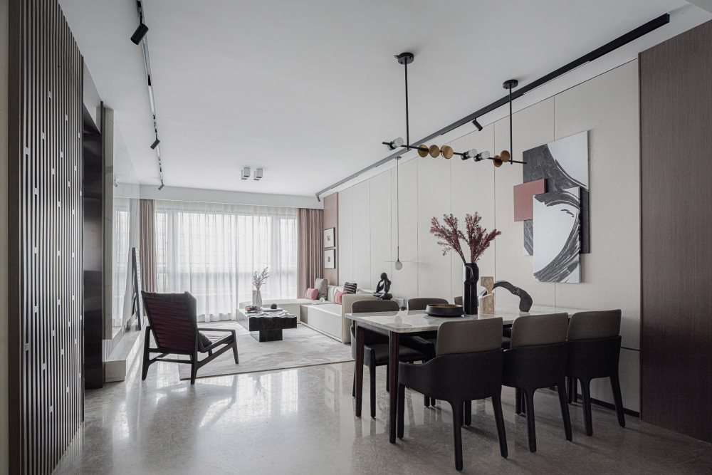 現代簡約風格室內家裝案例效果圖-客餐廳 現代簡約風格室內家裝案例效果圖-客餐廳