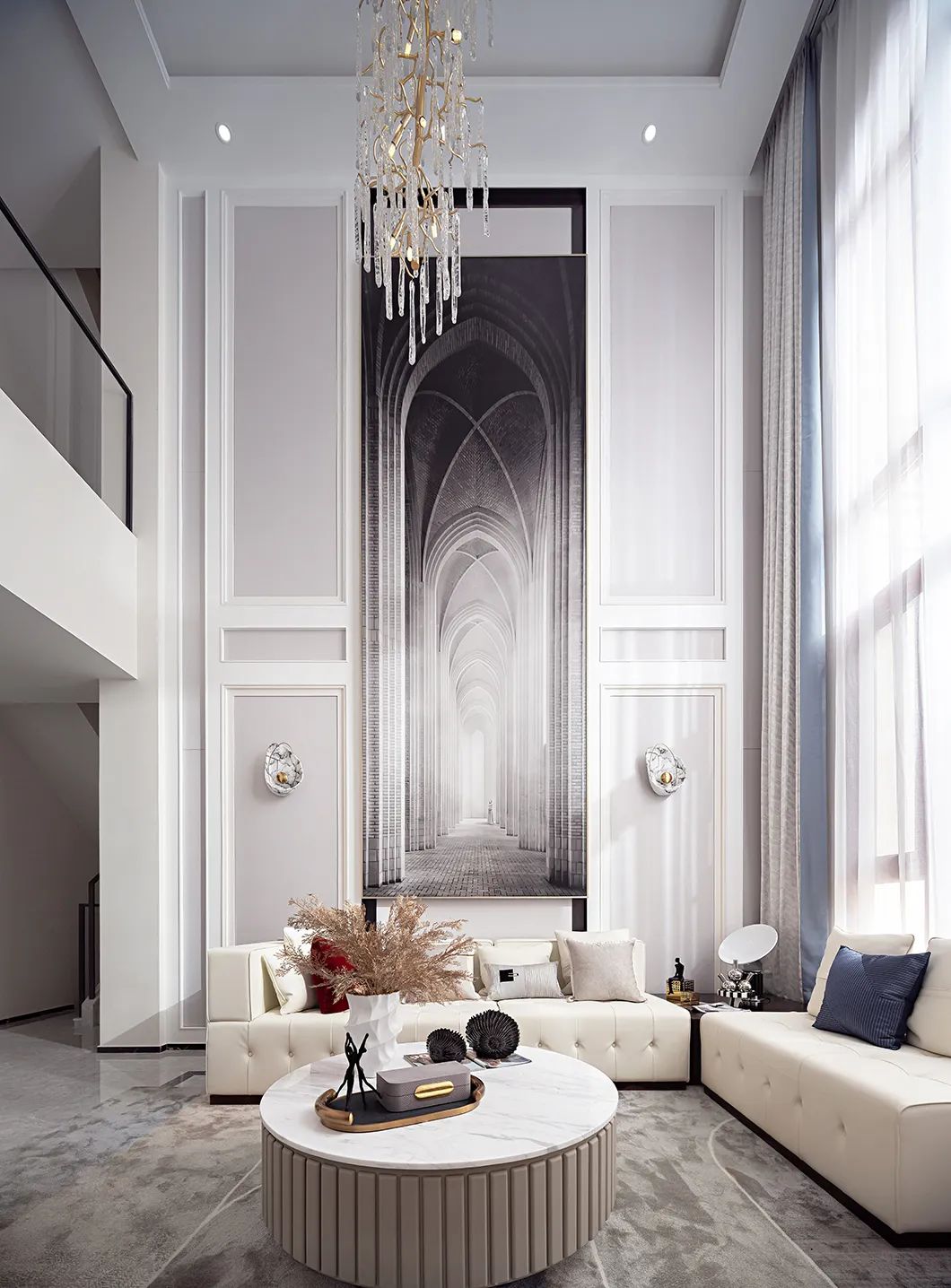 裝修案例法式風格別墅裝修效果圖-客廳 裝修案例法式風格別墅裝修效果圖-客廳