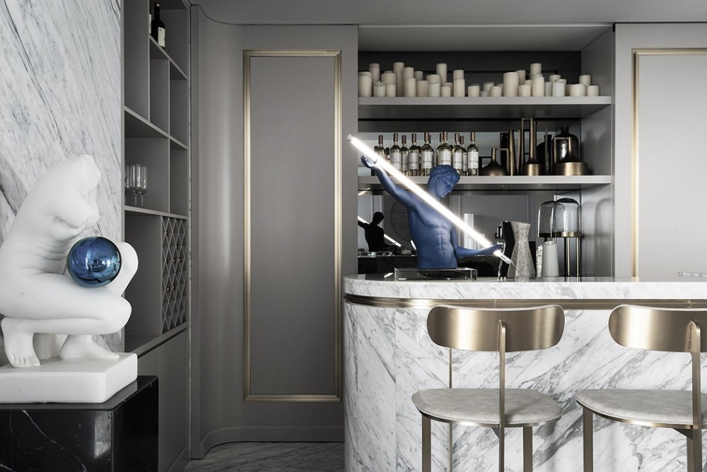 優雅輕奢風格室內家裝案例效果圖-吧臺 優雅輕奢風格室內家裝案例效果圖-吧臺