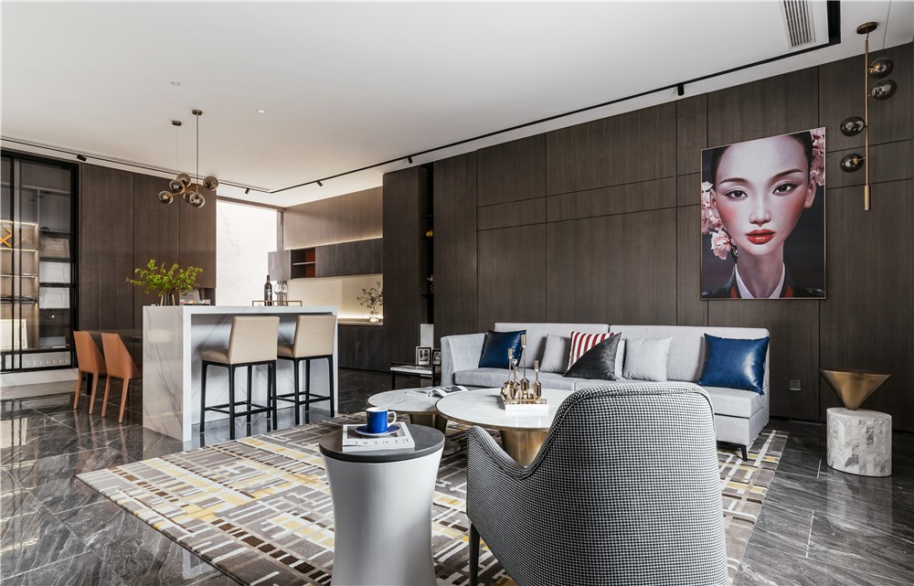 現代輕奢風格家裝設計室內裝修效果圖-客餐廳 現代輕奢風格家裝設計室內裝修效果圖-客餐廳