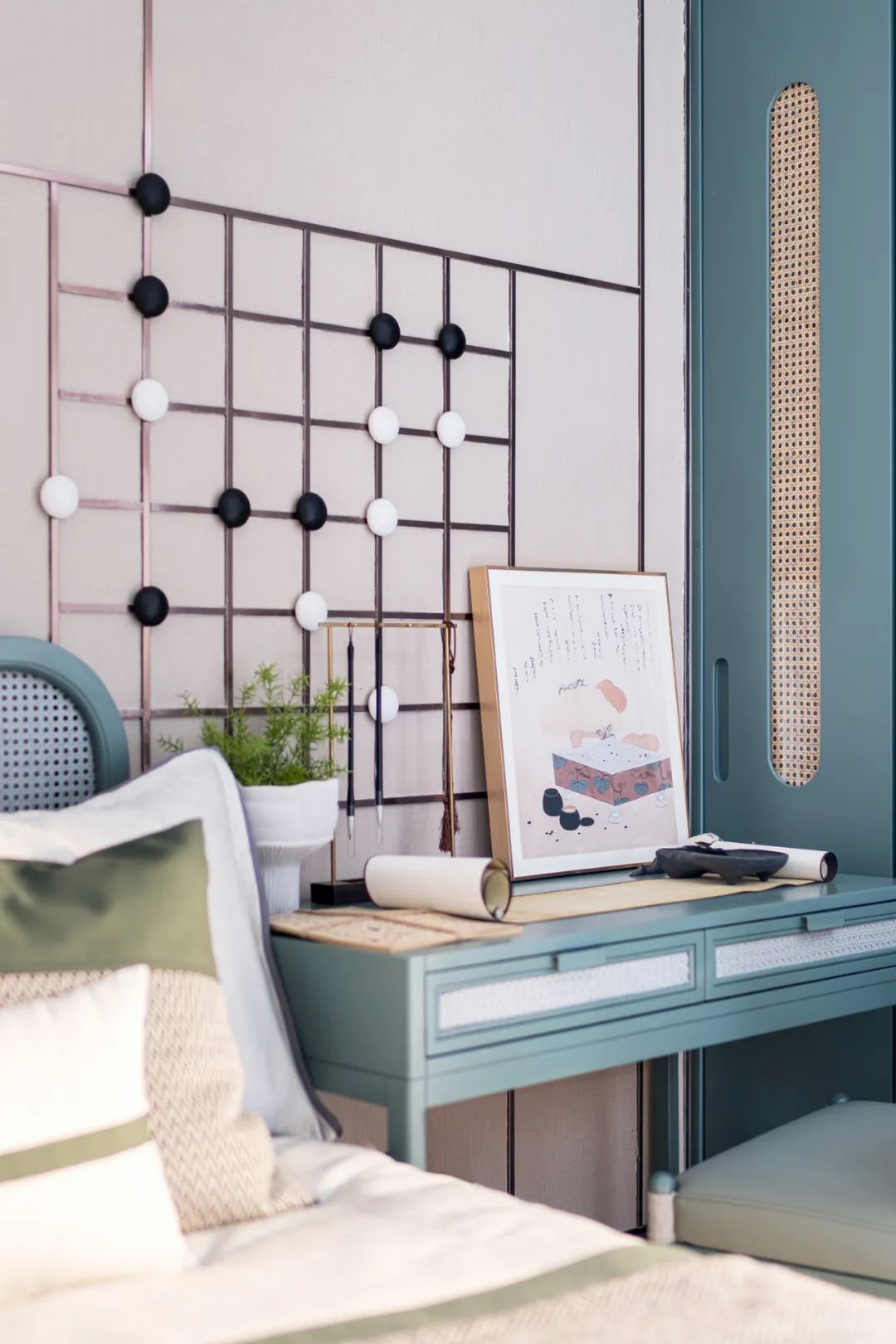 新中式風格室內設計家裝案例-次臥書桌 新中式風格室內設計家裝案例-次臥書桌