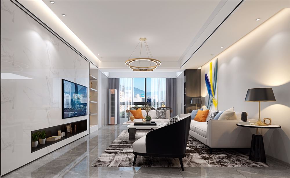 廣州市新城市·宜家輕奢風(fēng)格三居室裝修案例