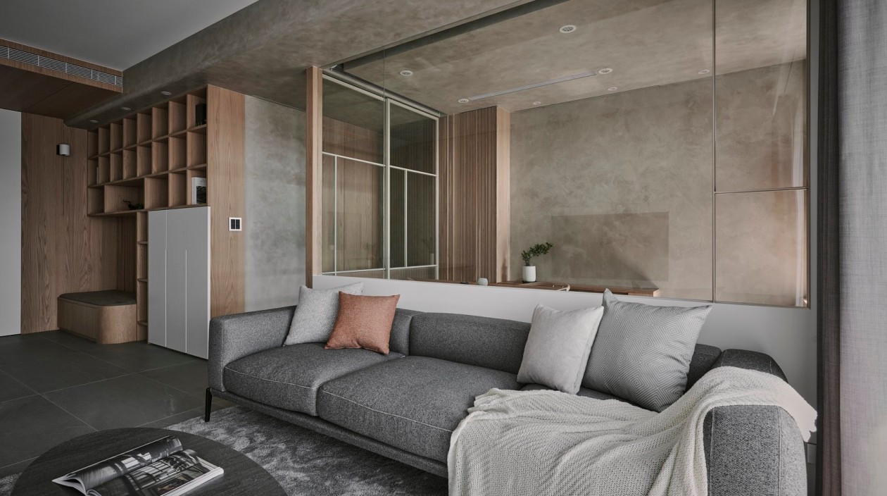 現代簡約風格室內家裝案例效果圖-客廳 現代簡約風格室內家裝案例效果圖-客廳