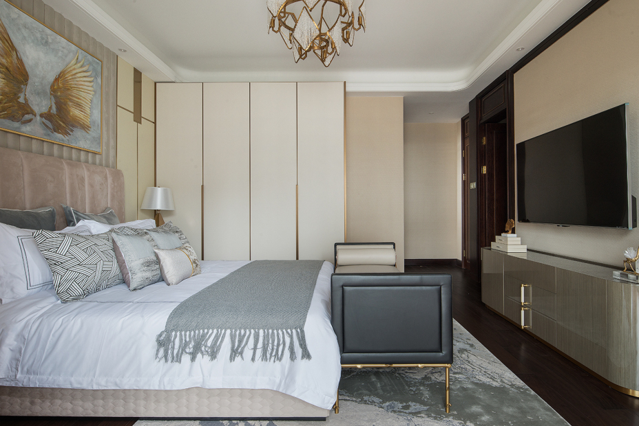 輕奢風格家裝設計室內(nèi)裝修效果圖-臥室 輕奢風格家裝設計室內(nèi)裝修效果圖-臥室