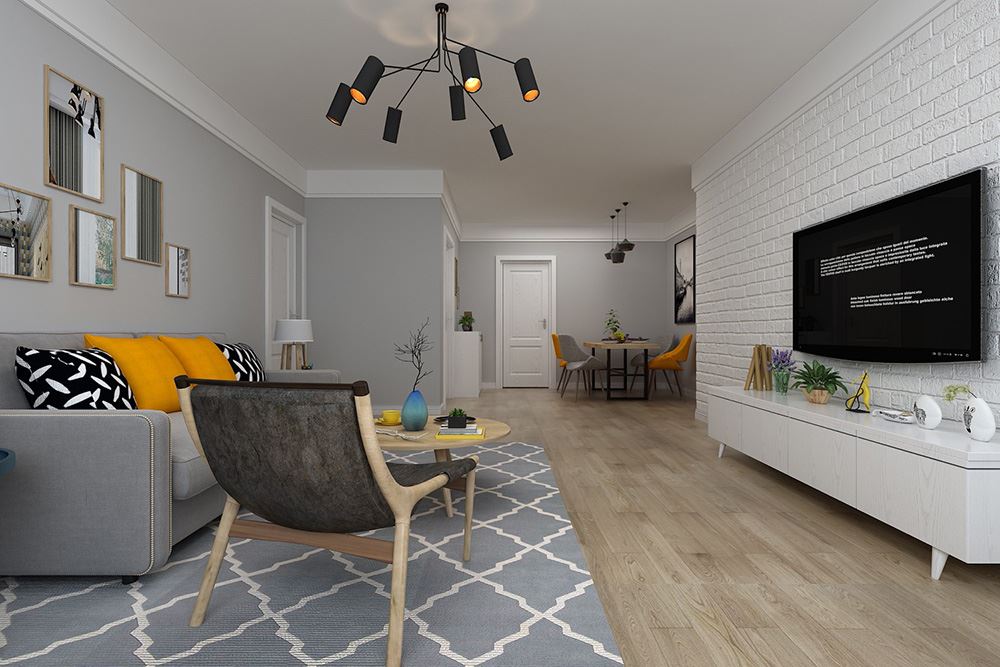 佛山市中交·瀧灣云城北歐風格三居室裝修案例