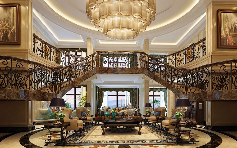 佛山市保利玥府歐式風格別墅裝修案例