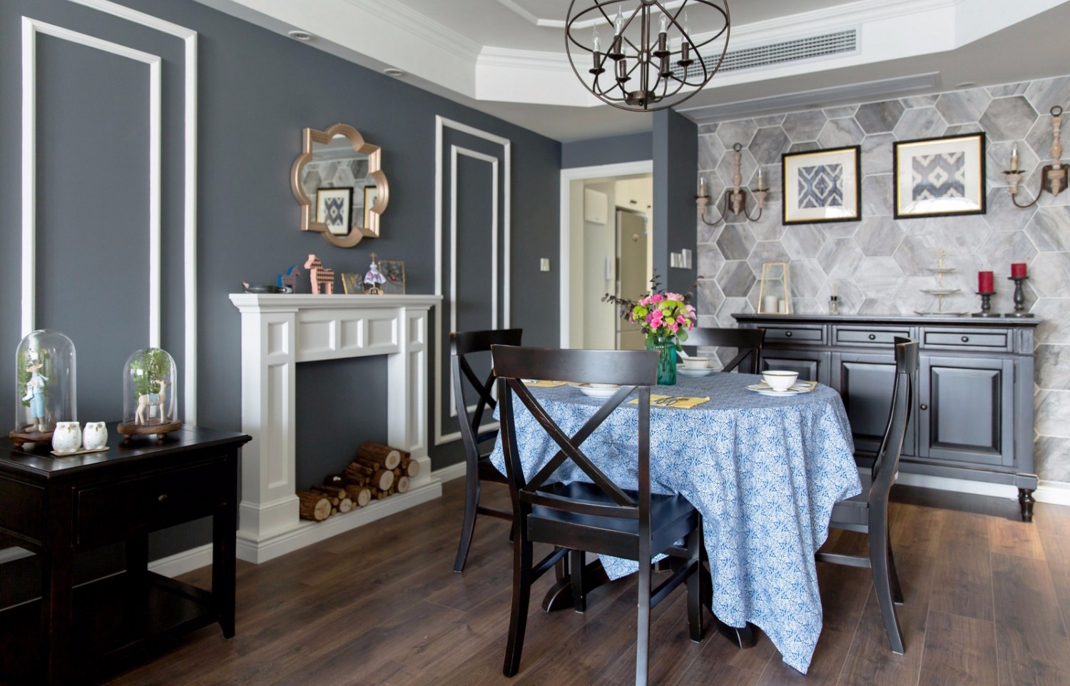 美式工業風格家裝設計室內裝修效果圖-餐廳 美式工業風格家裝設計室內裝修效果圖-餐廳