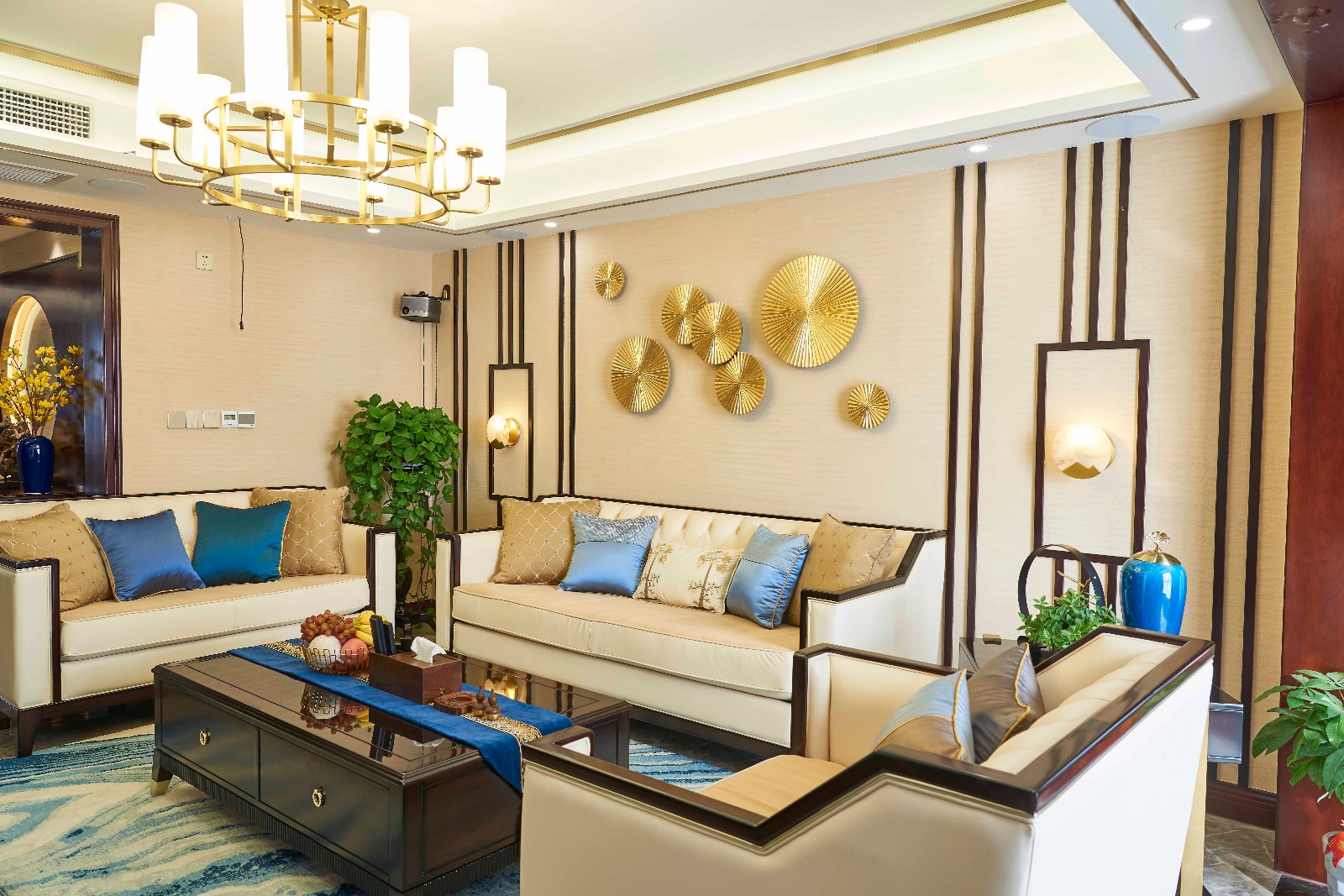 裝修案例新中式風格室內(nèi)裝修效果圖-客廳 裝修案例新中式風格室內(nèi)裝修效果圖-客廳