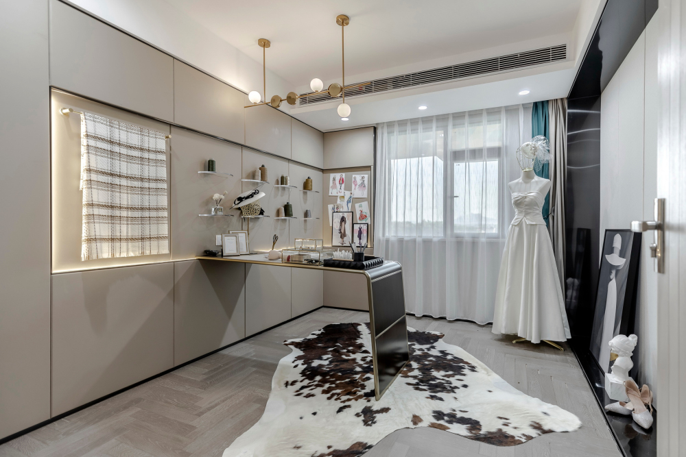 現代輕奢風格室內設計家裝案例-書房 現代輕奢風格室內設計家裝案例-書房