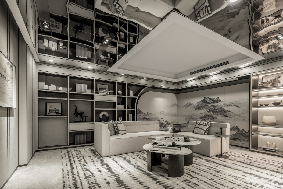 新中式風格別墅家裝案例效果圖-客廳 新中式風格別墅家裝案例效果圖-客廳