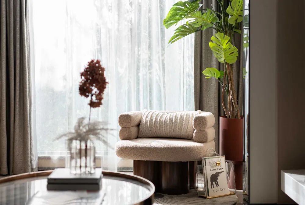 莫蘭迪輕奢風格室內設計家裝案例-客廳茶幾 莫蘭迪輕奢風格室內設計家裝案例-客廳茶幾