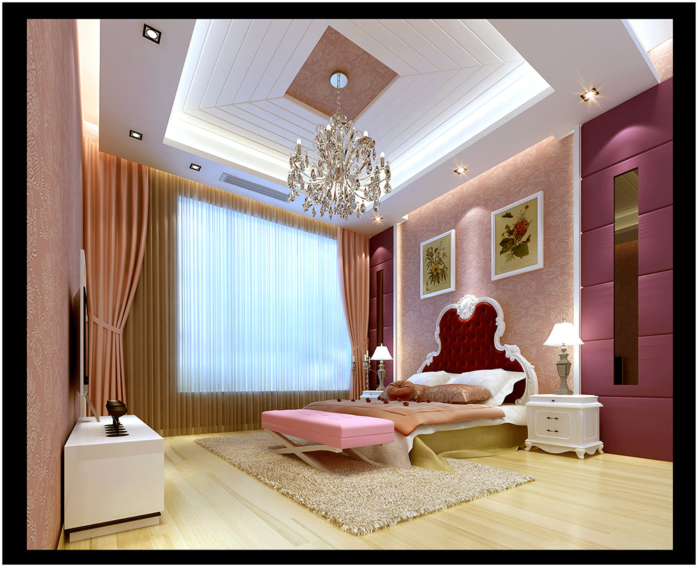 輕奢風格別墅裝修效果圖-東逸灣別墅290平米-公主房 輕奢風格別墅裝修效果圖-東逸灣別墅290平米-公主房