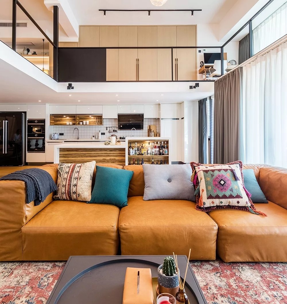 裝修公司現(xiàn)代輕奢風格復(fù)式裝修效果圖-客廳 裝修公司現(xiàn)代輕奢風格復(fù)式裝修效果圖-客廳