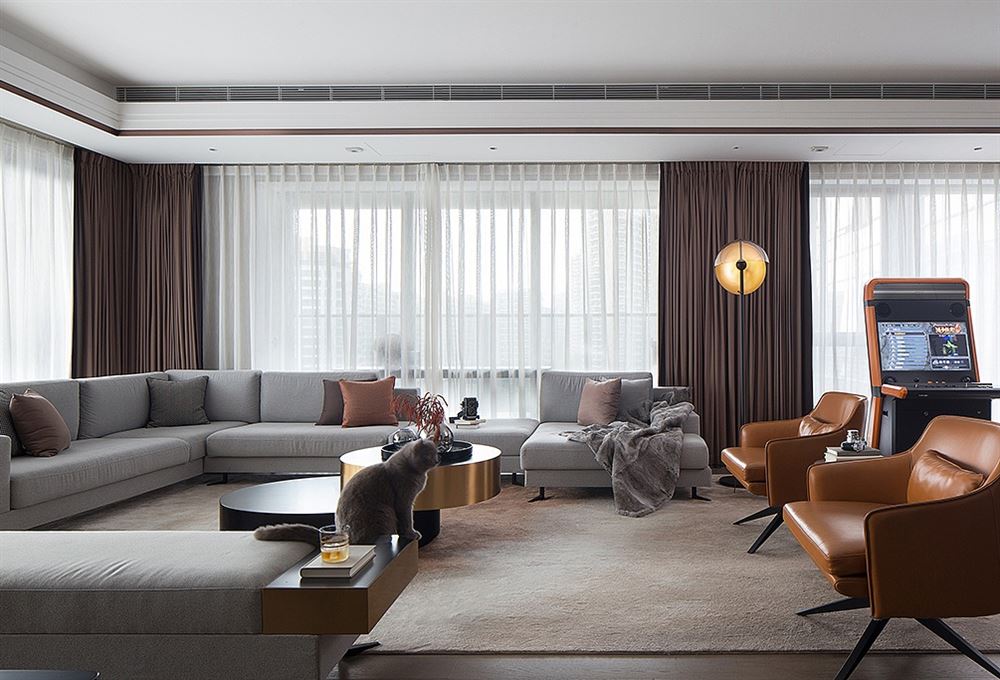 廣州市汾水小區輕奢風格二居室裝修案例