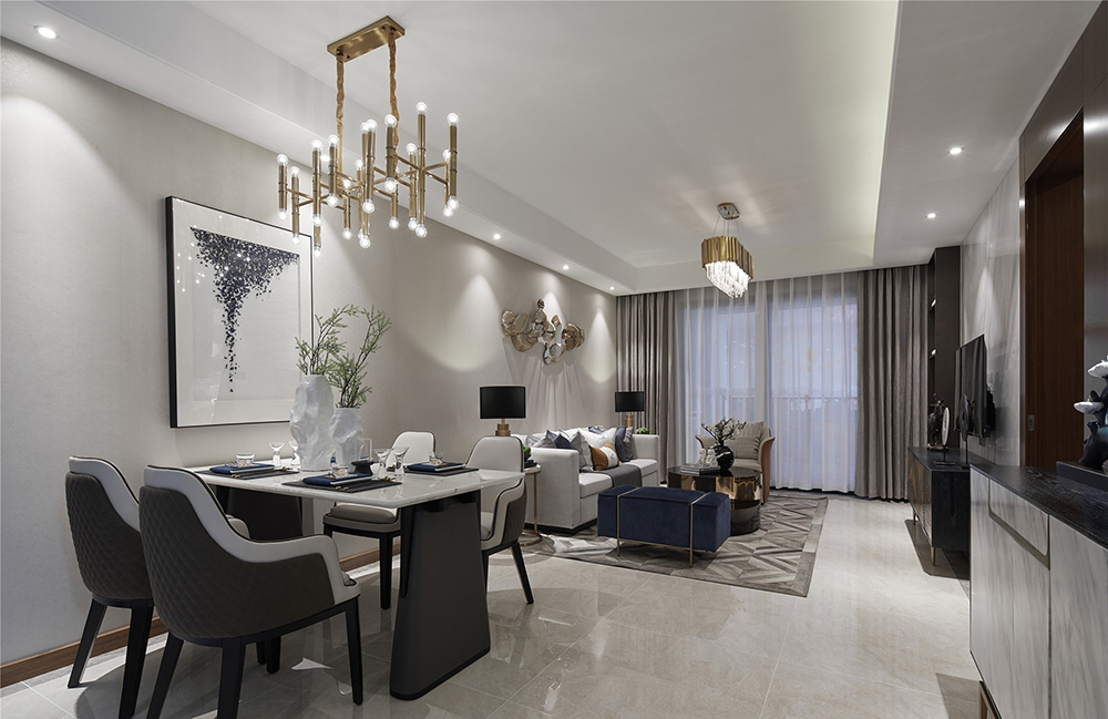 現(xiàn)代簡約風(fēng)格室內(nèi)裝修效果圖-恒大新城二居95平米-餐廳 現(xiàn)代簡約風(fēng)格室內(nèi)裝修效果圖-恒大新城二居95平米-餐廳