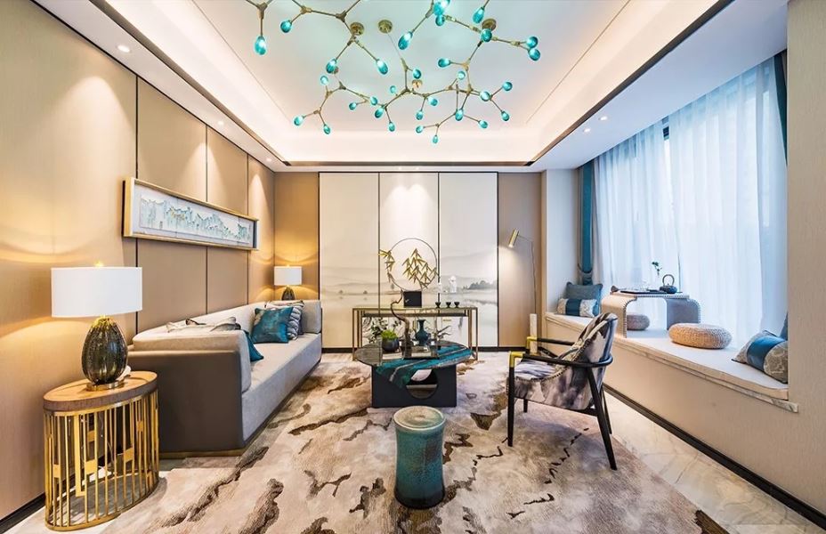 江門市新會碧桂園新中式風格別墅裝修案例