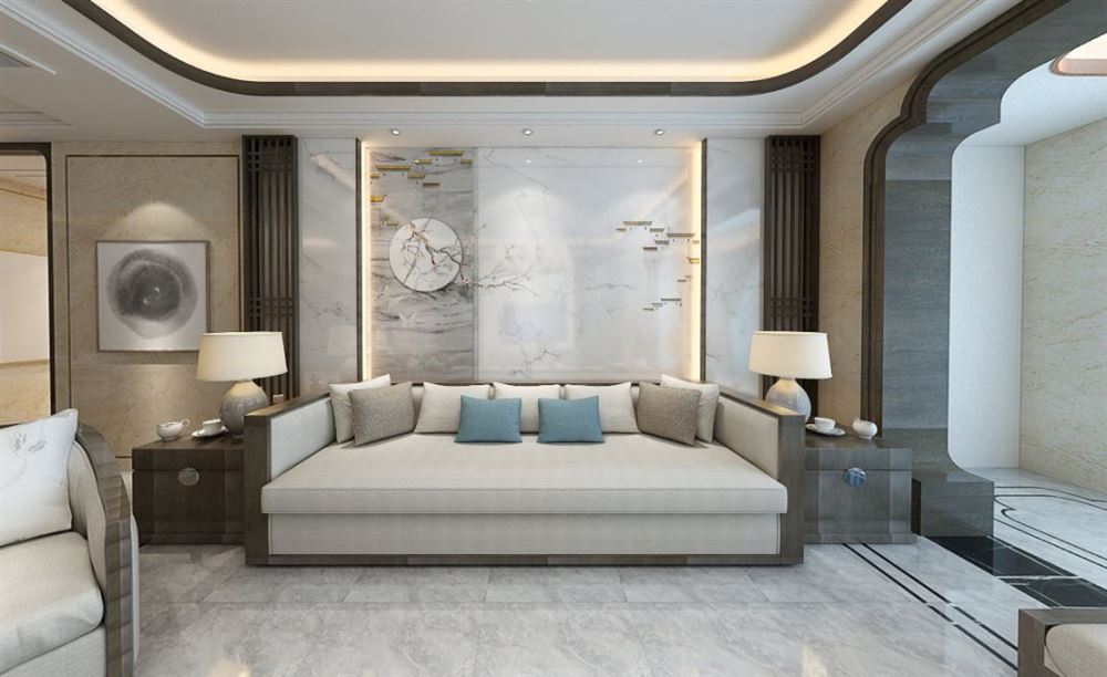 廣州市環市西路大院新中式風格四居室裝修案例