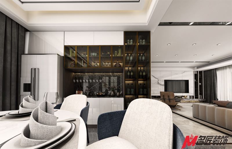 茂名市東方名苑輕奢風格平層裝修案例