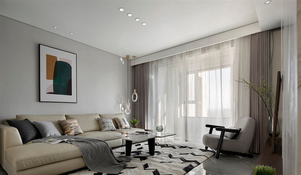 昭通市龍騰小區(qū)現(xiàn)代簡約風(fēng)格四居室裝修案例