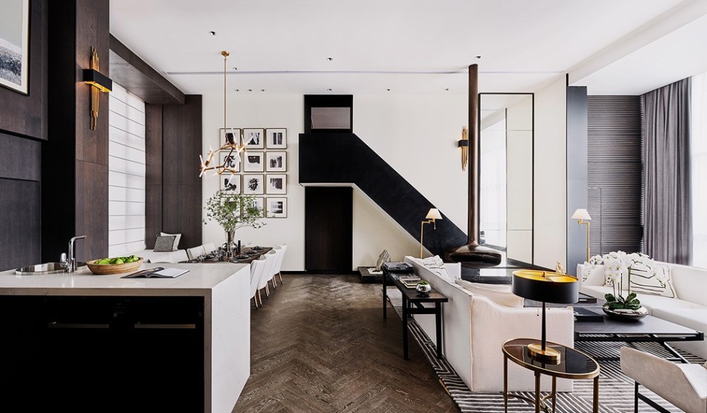 簡歐輕奢風格室內家裝案例效果圖-客餐廳 簡歐輕奢風格室內家裝案例效果圖-客餐廳