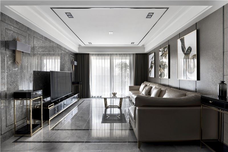 佛山市順德自在城輕奢風格四居室裝修案例