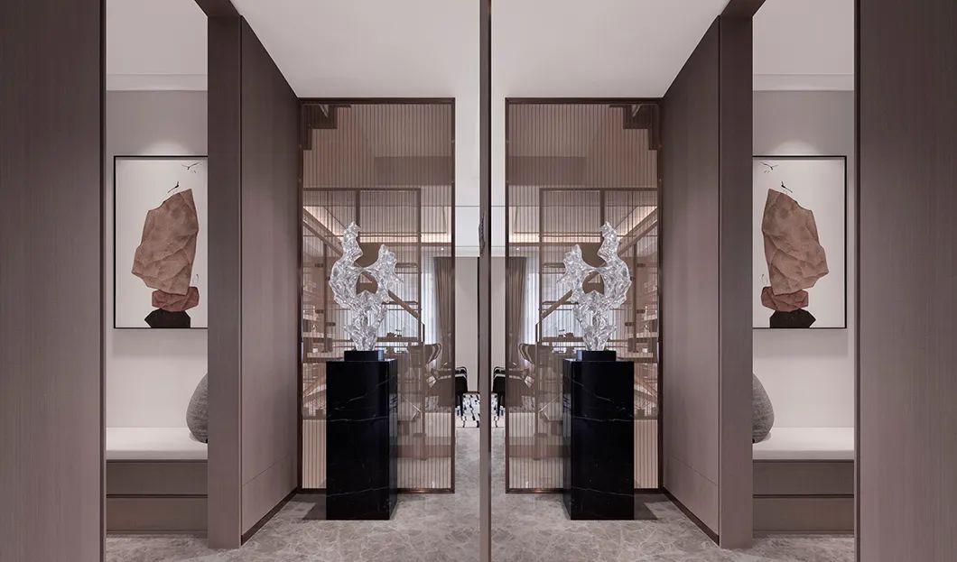 新中式風(fēng)格別墅室內(nèi)設(shè)計(jì)家裝案例-玄關(guān) 新中式風(fēng)格別墅室內(nèi)設(shè)計(jì)家裝案例-玄關(guān)