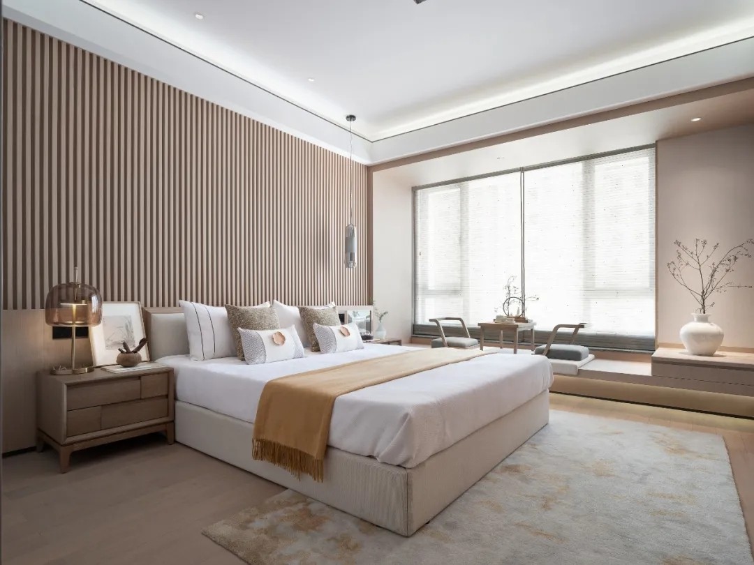 新中式風格家裝設計室內(nèi)裝修效果圖-主臥 新中式風格家裝設計室內(nèi)裝修效果圖-主臥